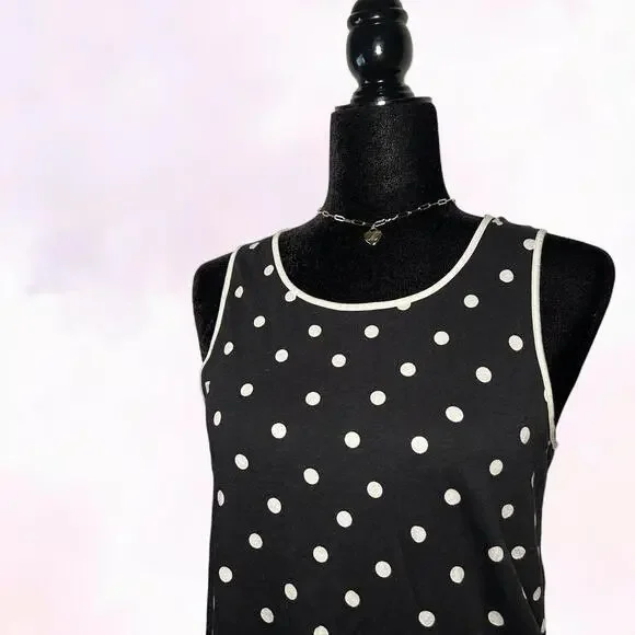 Kate Spade Black White Polka Dot Top Spring Designer - Picture 2 of 5
